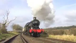 British Railways 4953 'Pitchford Hall' in action at the Great Central Railway, UK