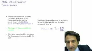 CHEM3006 - 26 - Formation constants
