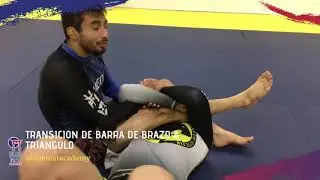 Transici&oacute;n de Barra de Brazo a Tri&aacute;ngulo #Bluematacademy #BJJ
