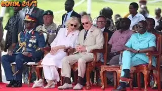Queen Camilla wears pink chiffon tunic and wedges as she shelters from the heat in Mombasa
