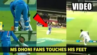 Fans Touching Ms dhoni Feet During ind Vs Nz 3rd t20 Match |Ms dhoni Fans touches his feet|#Trending