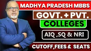 MBBS 2025:Madhya Pradesh MBBS Govt & Private College Cutoff 2024, Fees & Seats |AIQ , SQ & NRI Quota