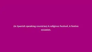 what is the meaning of fiesta