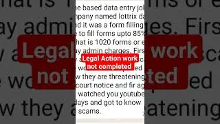 Legal Action by Data Entry Fraud Job Company,Breach Of Contract,Cyber Crime Complaint
