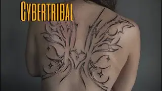 TATTOO CYBERTRIBAL ✨ #tatttoo #tatuagem #tattooartist #tattooideas 
