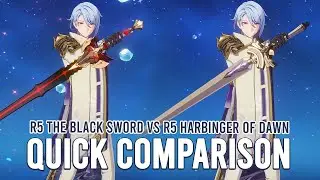 C0 Ayato with R5 The Black Sword vs R5 Harbinger of Dawn | Genshin Impact