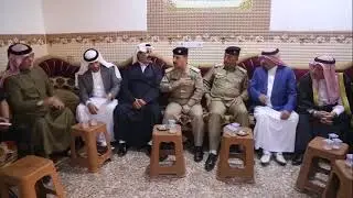 زيارة قائد شرطة محافظة نينوى للواء ليث الحمداني الى مجلس المرحوم الشيخ يوسف السلطان العاكوب