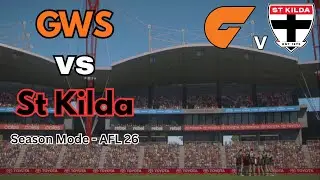 GWS v St Kilda AFL 26 Season Mode Round 24 - ENGIE Stadium