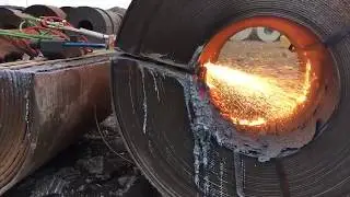 Flame Tech EM 2600 MT cutting through 22