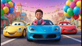 Color Cars New Year Adventure | Kids Color Learning Song | Holiday Vehicle Rhyme
