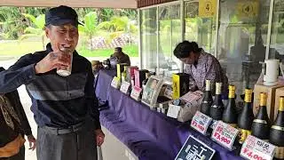 Tasting Japanese alcohol, Sake, Ryukyu Mura 琉球村