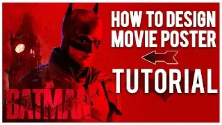 How to create a cinematic movie poster in Adobe Photoshop (हिंदी) #Batman  #trending #photoshop