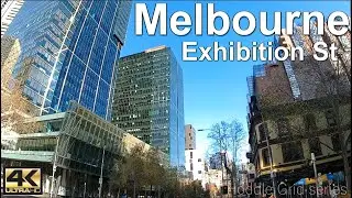 [4K] Treadmill Walk | Melbourne Australia | Exhibition St - Walking north to south - winters morning