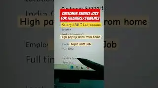 High Paying Remote Job for Freshers Night Shift WFH #remotejobsfromhome #fresherjobs #nightshift