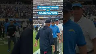 jim harbaugh and sean payton postgame 🤝 #shorts