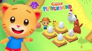 PART 5: TALKING GINGER PLAYGROUND GAMEPLAY - GINGER GROWS CHICKENS