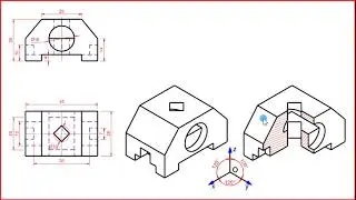 Cắt trên hình chiếu trục đo [ Chi tiết ] - P1