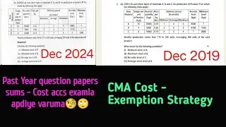 How I got exemption in Cost Accounting #cmainter #exam 