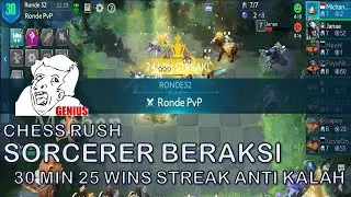 CHESS RUSH INDONESIA COMBO TERBAIK 2021 || 25 WINS STREAK 30 MENIT TANPA KALAH AUTO RATA