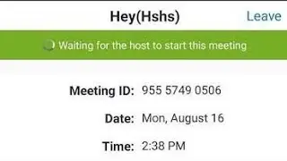 Fix Zoom Waiting for the host to start this meeting problem | Waiting for the host to start meeting