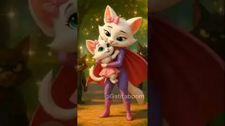 Mama Boom to the Rescue! 🐱💫💥 #kidsvideos #shorts #kitten #kids #superhero #cat #story #funny