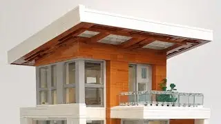 DIY Construction Science project - building 🏫 a modern -story fireproof house with Bricks and Ceme 
