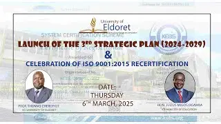 LAUNCH OF THE 3RD STRATEGIC PLAN (2024-2029) AND CELEBRATION OF ISO 9001:2015 RECERTIFICATION