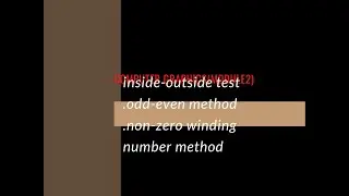 inside-out side test of a point 1.Odd even rule2.Non-Zero winding number method