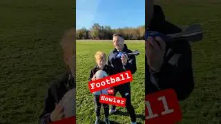 Football Vs Howler! Who's going to win? Football Challenge #soccer #howler #footballshorts #skills