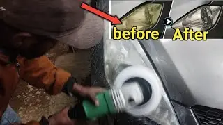 car headlight cleaning hindi || कार हैडलाइट क्लीनिंग|| car workshop hindi 