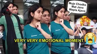 Deepesh Bhan Wife Crying Badly And Numb At Husband Deepesh Bhan FuneraI | Emotional Video