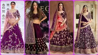 2021 purple Lehenga Choli| dupatta style bridal|design Blouse Purple Designs purple| color Fancy