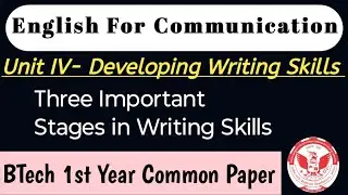 Three Important Stages in Writing Skills | Planning, Drafting & Editing | English For Communication