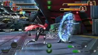 What an insane energy damage of rank 1, level 10 Guillotine 2099 (Marvel Contest Of Champions).