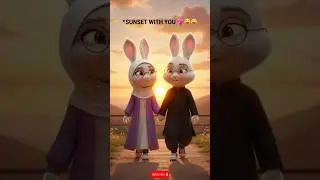 Когда вы вместе любуетесь закатом 🌅🐰 #милыйзайчик #мультфильм #смешной #короткометражки #анимация