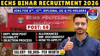 ECHS Gaya Recruitment 2026 | ECHS Bihar Clerk, Medical Officer, Pharmacist, Driver and Other Posts