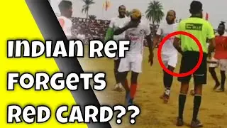 Did this referee forget his cards? Brutal game, no cards...