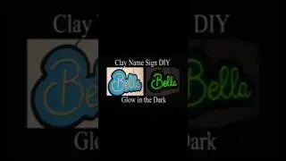 Glowing Name Sign DIY Polymer Clay #shorts #neon sign