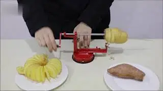 Manual Spiral Potato Slicer Metal Rotate Vegetable Fruit Tools Kitchen Tool