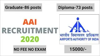 AAI Recruitment 2020 | Graduates and Diploma | Direct Selection | AAI Apprentice recruitment 2020