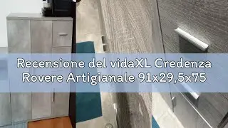 Recensione del vidaXL Credenza Rovere Artigianale 91x29,5x75 cm in Legno Multistrato, credenza in Le