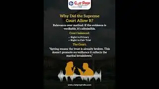 Supreme Court Allows Secret Spouse Recordings in Divorce Cases | CLAT 2026 | Clat Prep