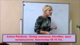 AliveMax Встреча с Аленой Рандиной Краснодар 09 10 15г 1часть