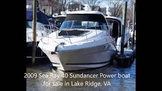 2009 41 foot Sea Ray 40 Sundancer Power boat for sale in Lake Ridge, VA. $239,900.