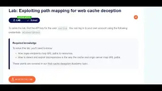 Lab 1 Exploiting path mapping for web cache deception  | HackProof with Sunil  | HackProof  channle