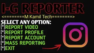 Advance Instagram Report Tool Install in Termux|M Kamil Tech