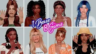Кто ваш фаворит? 1 База, 8 Симов + ссылки на CC 💗 Sims 4 CAS Challenge #ts4