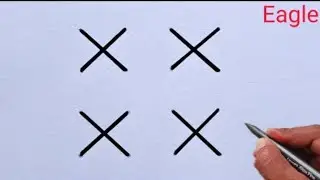 How to Draw an Eagle from XXXX Letter 🦅 | Amazing Drawing Trick