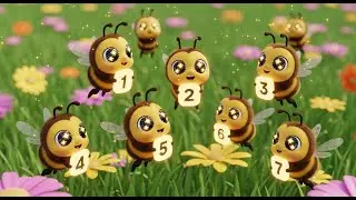 Seven Busy Bees in the Garden 🐝🌸 | Learn Counting for Kids | Fun Preschool Numbers Video