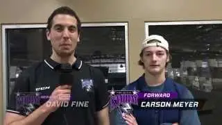 Carson Meyer explains connection with Nico Sturm and Jake Wahlin